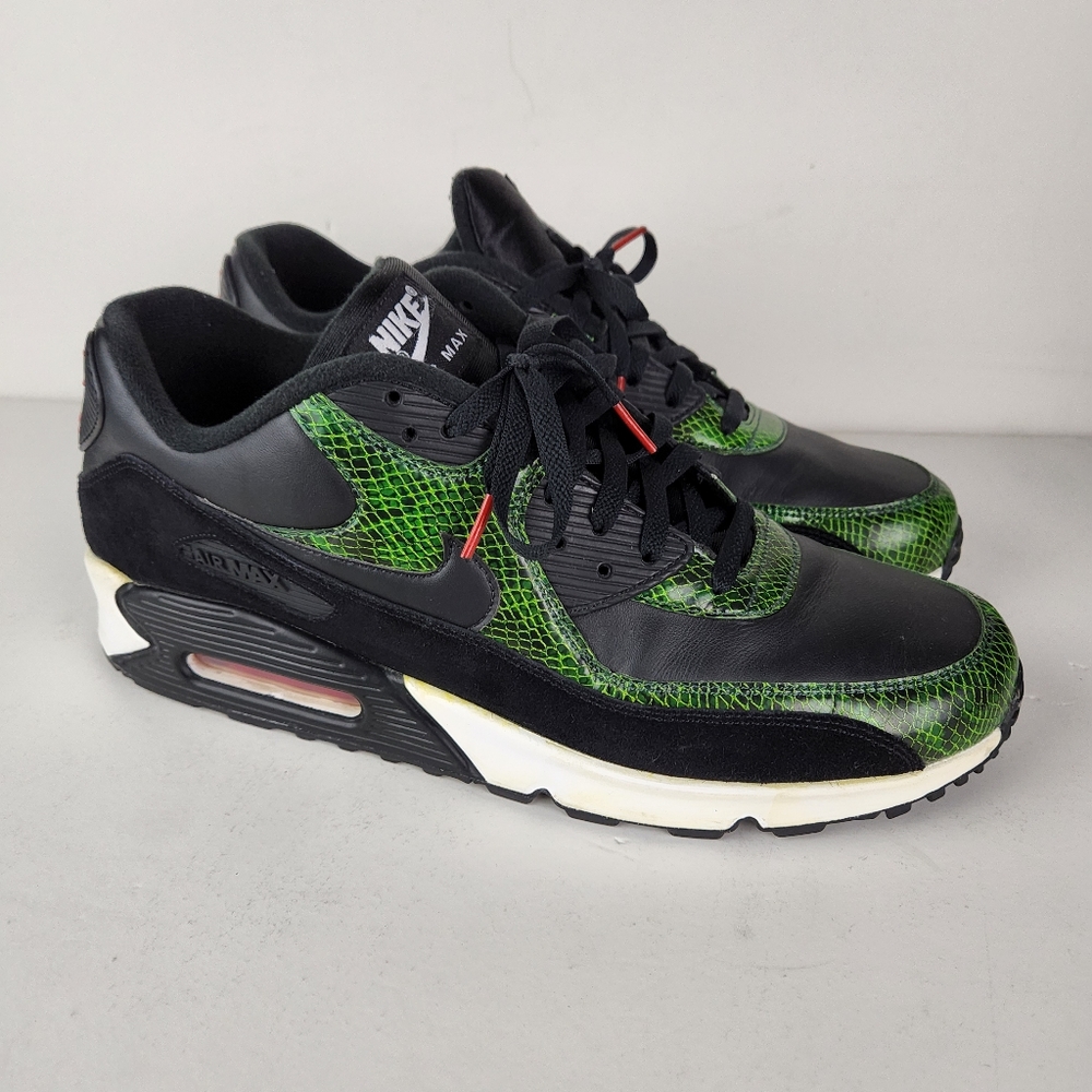 Nike Air Max 91 Green Python Running Sneakers Siz… - image 3